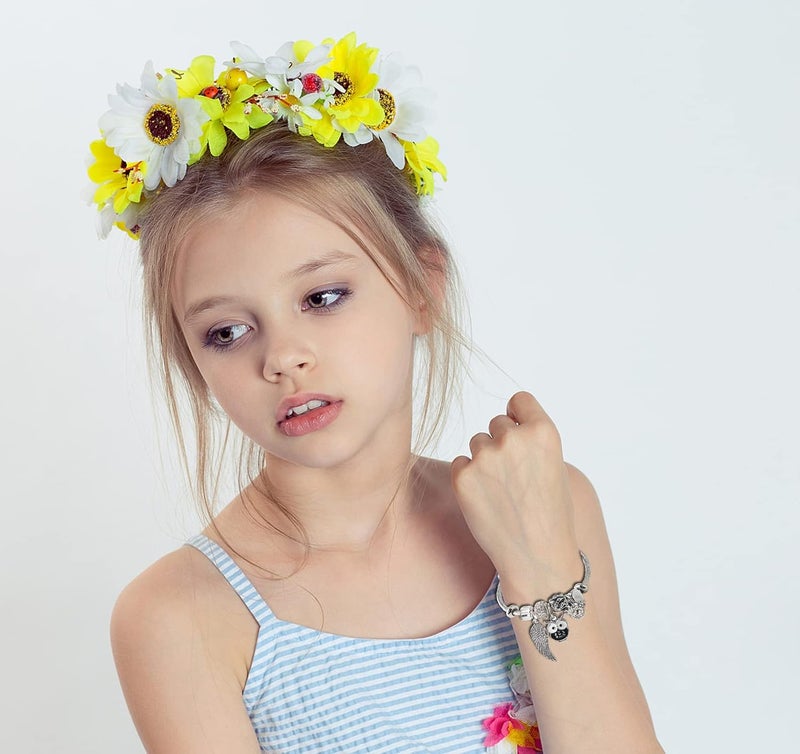 DS Charm Bracelets for girls,exquisite cute cartoon friendship bracelets Silver Stainless Steel Bangle with birthday Gift box, Adjustable girls jewelry Suitable for holiday gifts - Image 4